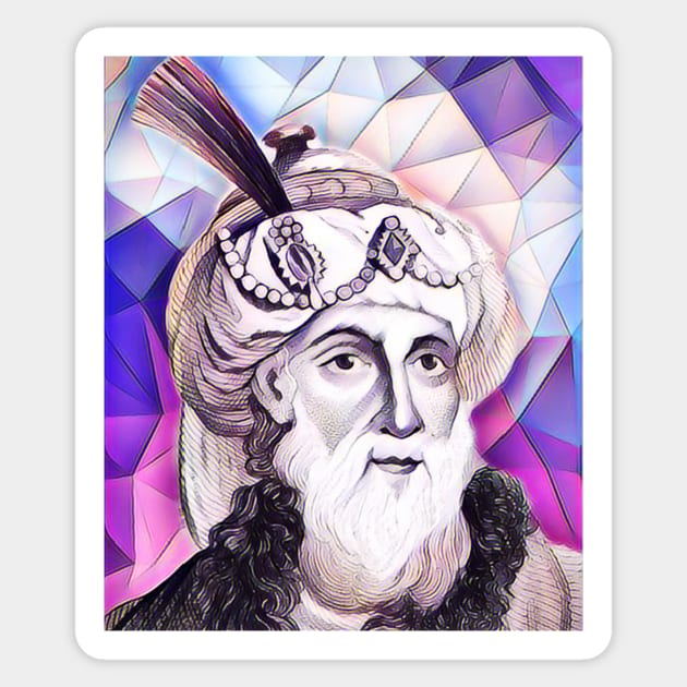 Flavius Josephus Pink Portrait | Flavius Josephus Artwork 8 Sticker by JustLit